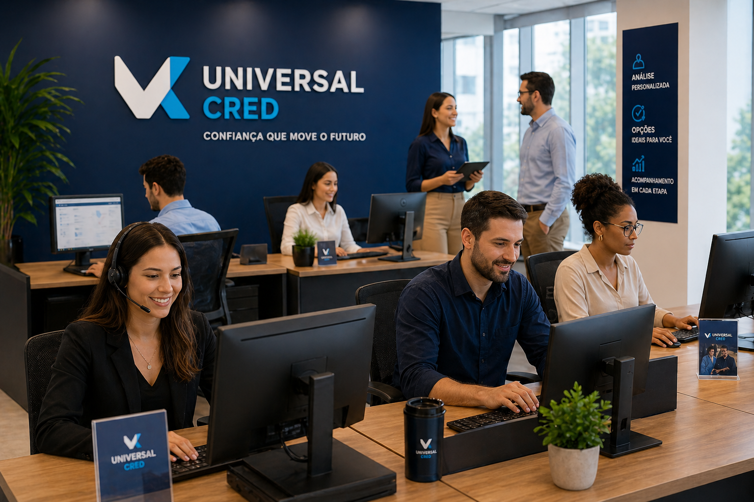 Pessoa recebendo orientação sobre crédito CLT