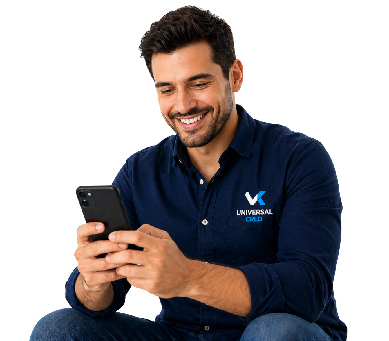 Pessoa analisando propostas no celular com tranquilidade